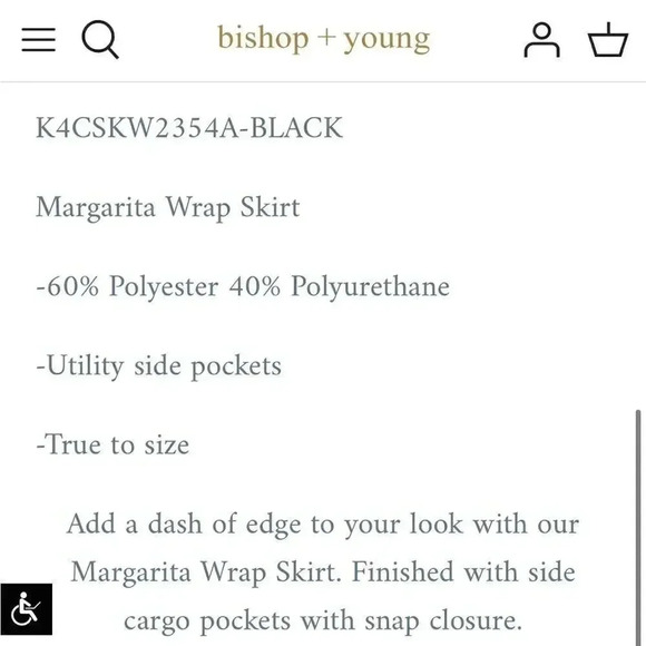 bishop + young | Vegan Leather Margarita  Wrap Skirt - Picture 13 of 13